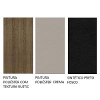 Conjunto Sala De Jantar Mesa Tampo De Madeira 4 Cadeiras Rustic/crema/preto Samara Madesa Rustic/crema/sintético Preto - 8