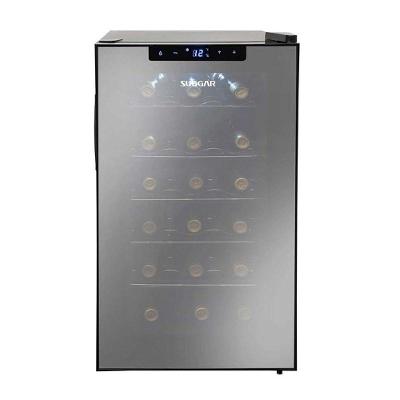 Adega Climatizada Suggar AD1811PT 18 Garrafas Porta de Vidro Preto 110V
