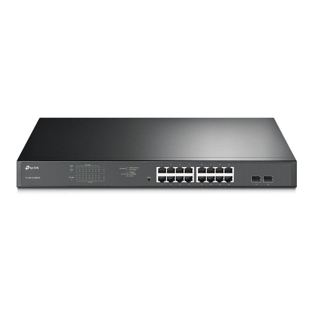 Switch Gigabit Easy Smart 10/100/1000 C/ 18 Portas (sendo 16 Poe + 2 Sfp) Tl-sg1218mpe Smb - 1