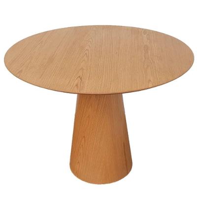Mesa Cone Redonda 160cm Base Madeira Natural Tampo