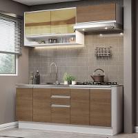 Cozinha Completa 200003 Com Armário E Balcão Branco/Rustic - 1