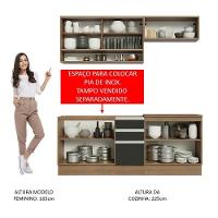 Cozinha Completa 200003 Com Armário E Balcão Rustic/Preto - 7