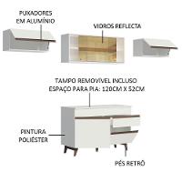 Cozinha Compacta Madesa Reims Com Armário E Balcão Branco - 9