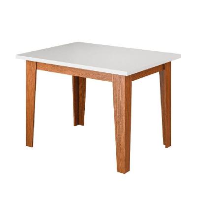 Mesa para Sala de Jantar Miami Retangular MDF 120cm Madeirado Off White Moderna