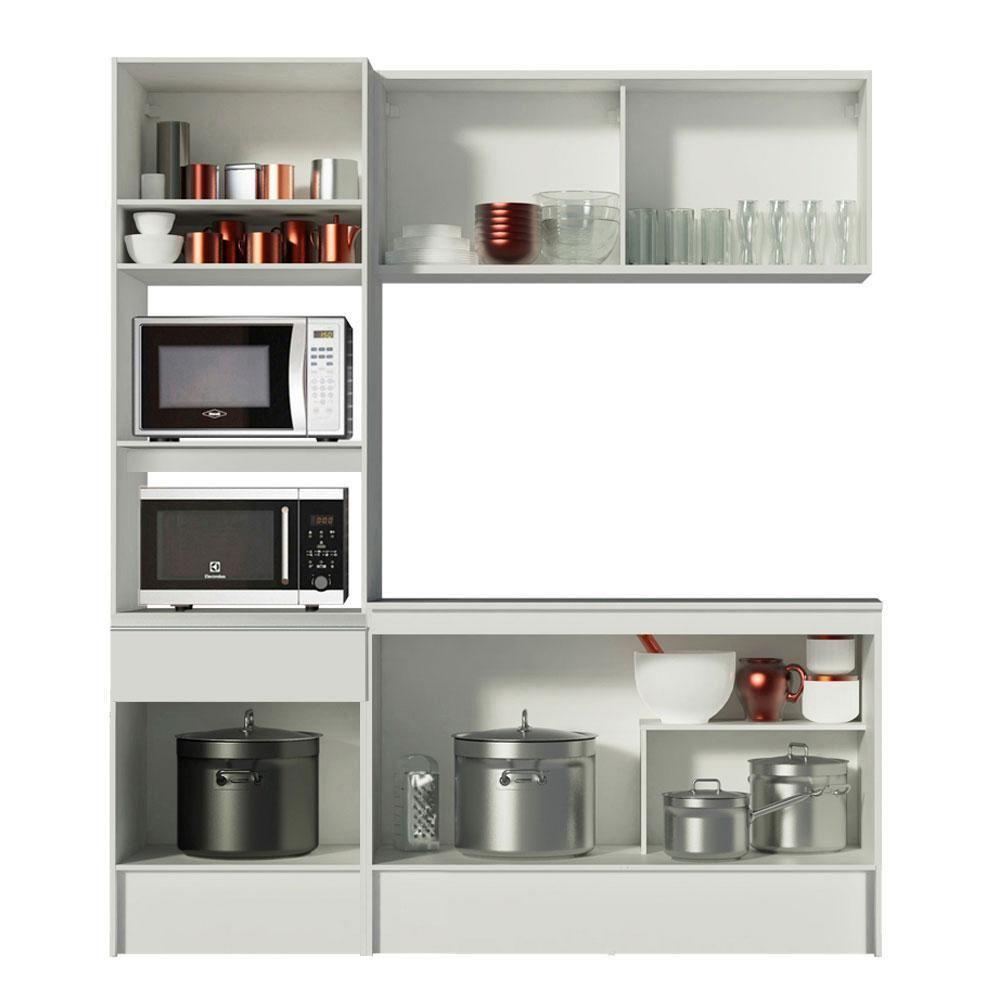 Cozinha Compacta Topazio Pop com Armário Branco - 6