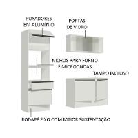 Cozinha Compacta Topazio Pop com Armário Branco - 8