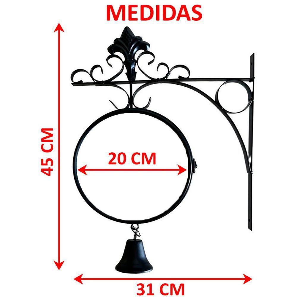 Relógio Retrô Com Sino Estação Trem Dupla Face Floral Preto - 4
