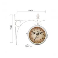 Relógio Estação Dupla Face Retrô New York Decoração Branco - 5