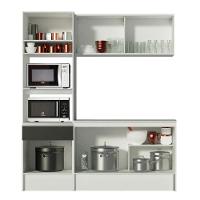 Cozinha Compacta Topazio Pop com Armário Branco Preto - 6