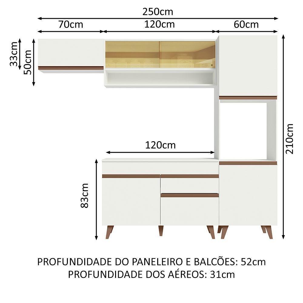 Cozinha Completa 250004 Com Armário E Balcão Branco Branco - 9