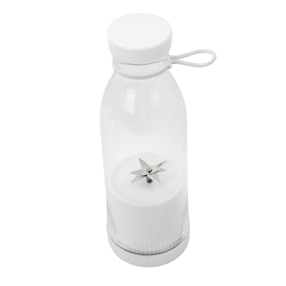 Mini Liquidificador Portátil Garrafa Shake Suco Juice Cup Usb Branco - 2
