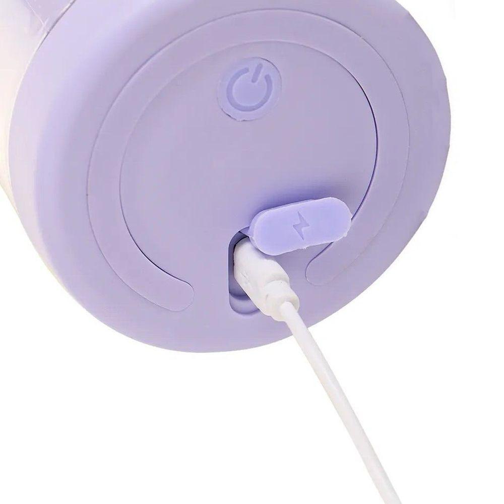 Mini Liquidificador Portatil Garrafa Shake Suco Juice Cup Usb Lilás - 3