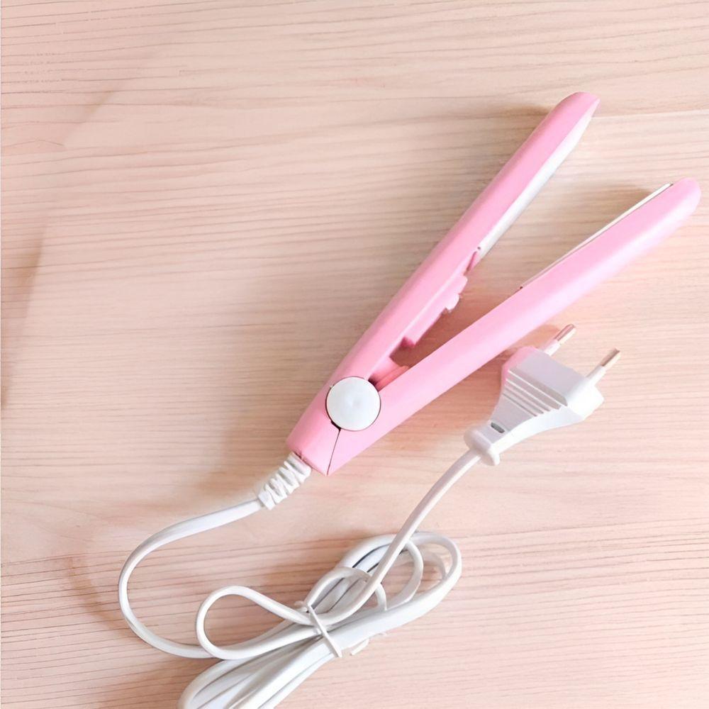 Mini Chapinha Prancha Alisadora De Bolsa Portátil Rosa - 1