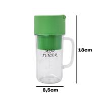 Mini Liquidificador Portatil Shake Suco Juice Cup Caneca Cabo Usb Verde - 3