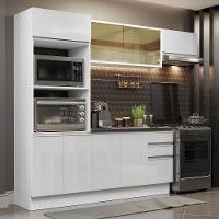 Cozinha Completa 250004 Com Armário E Balcão Branco Brilho - 1