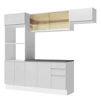 Cozinha Completa 250004 Com Armário E Balcão Branco Brilho - 2