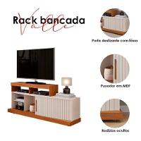 Rack Bancada Para Sala Ambiente Valle Freijó Off White ? Dj Móveis - 3