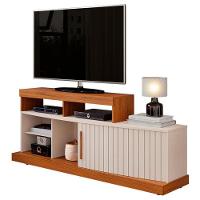 Rack Bancada Para Sala Ambiente Valle Freijó Off White ? Dj Móveis - 4