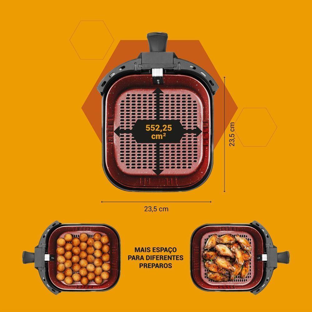 Air Fryer Philco 5,5L Revestimento Redstone 1500W PAF55B 110V - 6