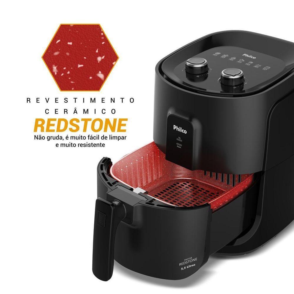 Air Fryer Philco 5,5L Revestimento Redstone 1500W PAF55B 220V - 3