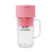 Mini Liquidificador Portátil Shake Suco Juice Cup Caneca Cabo Usb Rosa - 1