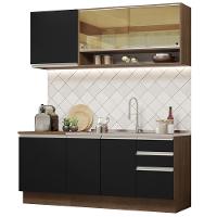 Cozinha Completa 180006 Com Armário E Balcão Rustic/Preto - 10