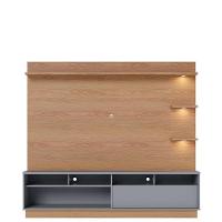 Estante Home Theater Campeche Freijó Cinza Acetinado Com Aparador Riviera Freijó ? Colibri - 3