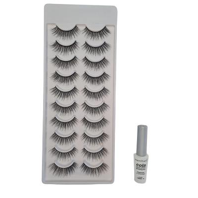 Kit Macrilan Cola Cílios Postiços+cílios 3d 10 Pares 8d001