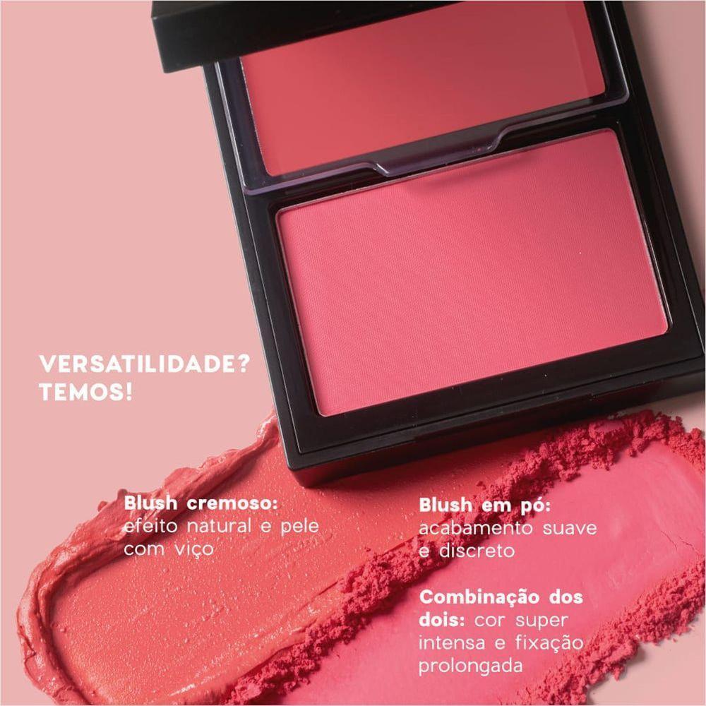 Oceane Edition Duo Blush Cremoso E Em Pó Punch Paint Rosa Pink 10,2g - 2