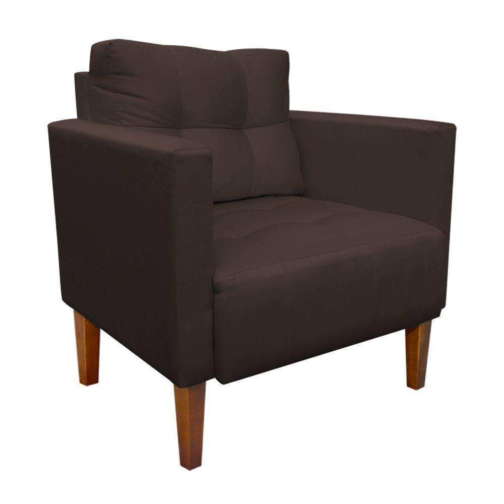 Kit Sofá Retrô 2 Lugares E 02 Poltronas Marrom - 9