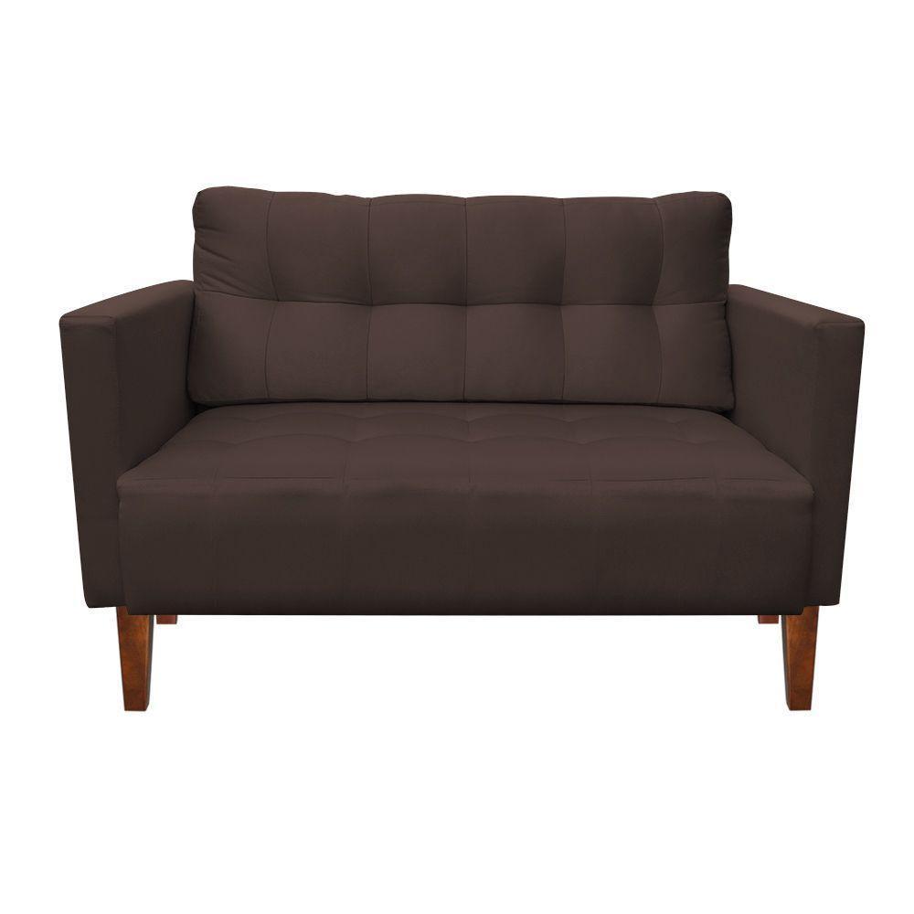 Kit Sofá Retrô 2 Lugares E 02 Poltronas Marrom - 10