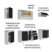 Cozinha Completa 240003 Com Armário E Balcão Branco/Preto - 8