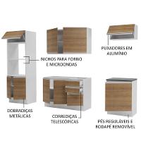 Cozinha Completa 100% Mdf Madesa Acordes Branco Rustic - 2