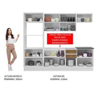 Cozinha Completa 100% Mdf Madesa Acordes Branco Rustic - 6