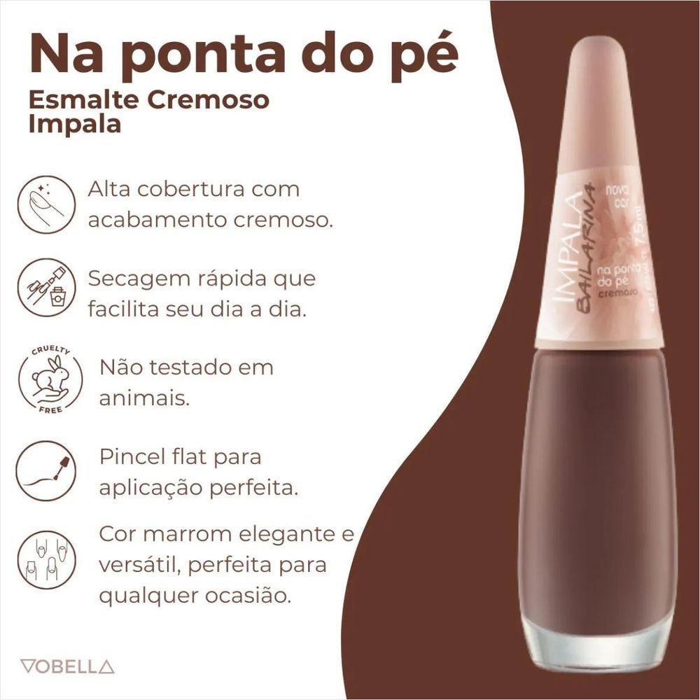 Impala Esmalte Bailarina Cremoso Na Ponta Do Pé 7,5ml - 5