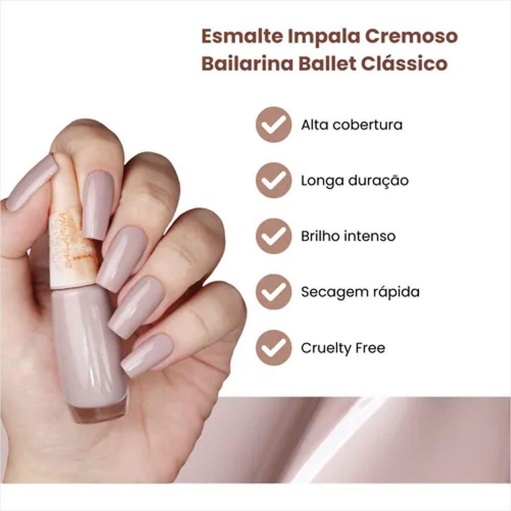 Impala Esmalte Bailarina Cremoso Ballet Classico 7,5ml - 6
