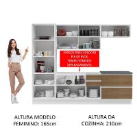 Cozinha Completa 100% Mdf Madesa Acordes Branco Rustic - 3