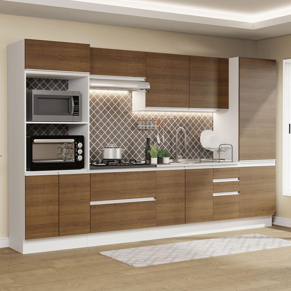 Cozinha Completa 100% Mdf Madesa Acordes Branco Rustic - 10
