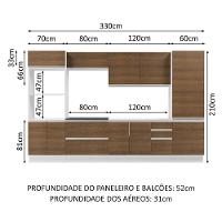 Cozinha Completa 100% Mdf Madesa Acordes Branco Rustic