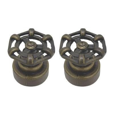 Kit 2 Acabamentos Registro Industrial Pressão Gaveta Dourado Ouro Velho Padrão Deca Luxo Metal