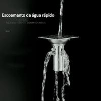 Ralo Inox 201 Inteligente 10x10cm Sem Mau Cheiro Tampa 2mm - 7