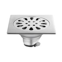 Ralo Banheiro Quadrado 10x10cm Aço Inox Anti Odores Insetos - 1