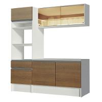 Cozinha Compacta Diamante Pop com Armário Branco Rustic - 3