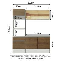 Cozinha Compacta Diamante Pop com Armário Branco Rustic - 4