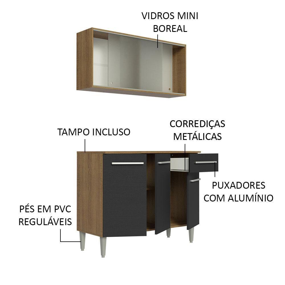 Cozinha Compacta Emilly 105001 Com Armário E Balcão - 4