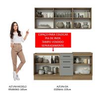 Cozinha Completa 180001 Com Armário E Balcão Rustic/Cinza - 7