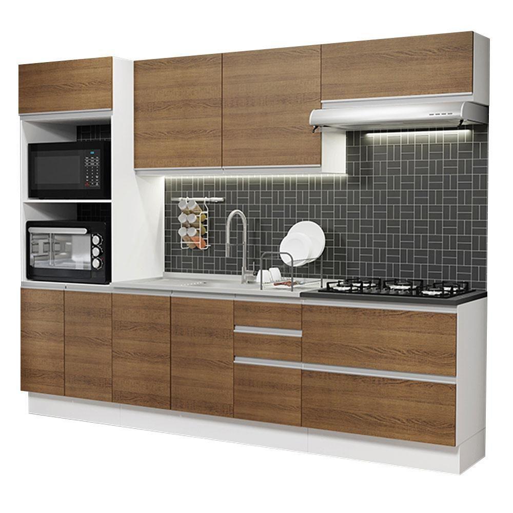 Cozinha Completa 100% Mdf Madesa Acordes Branco Rustic - 2