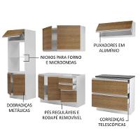 Cozinha Completa 100% Mdf Madesa Acordes Branco Rustic - 7