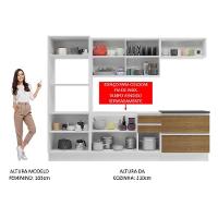 Cozinha Completa 100% Mdf Madesa Acordes Branco Rustic - 10
