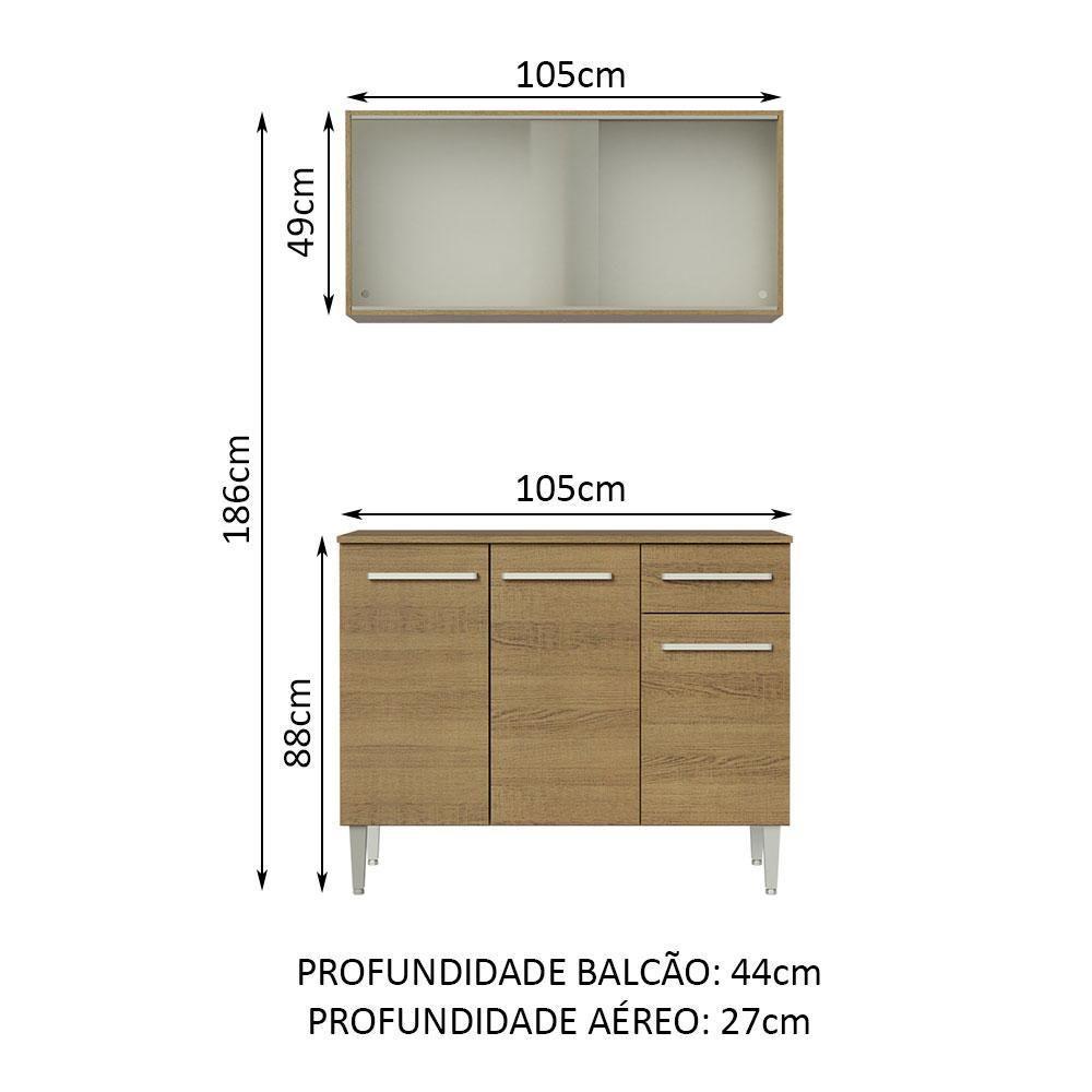 Cozinha Compacta Emilly 105001 Com Armário E Balcão - 7